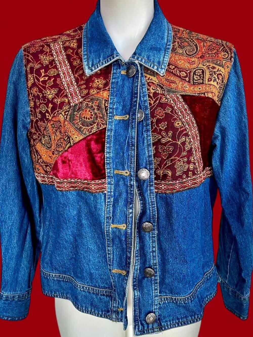 Studio Works Petite patchwork denim jacket